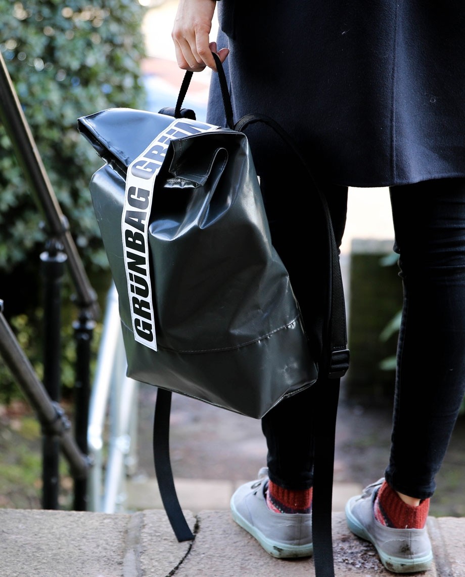 Roll-Top-Rucksack aus nachhaltigen Materialien