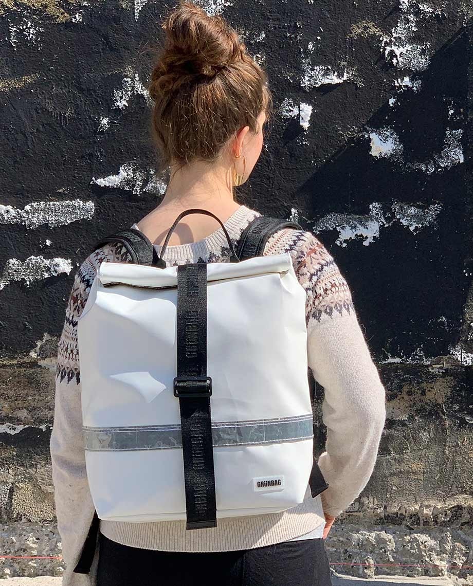 Weißer Rucksack Norr Reflex